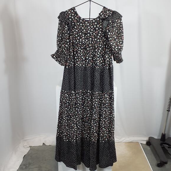 English Factory Floral & Dot Print Maxi Dress Size XS - Picture 2 of 5
